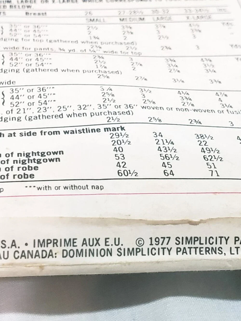 Girls Nightgown Pajamas Robe Pattern 8127 Size Small Simplicity Precut Bust 26